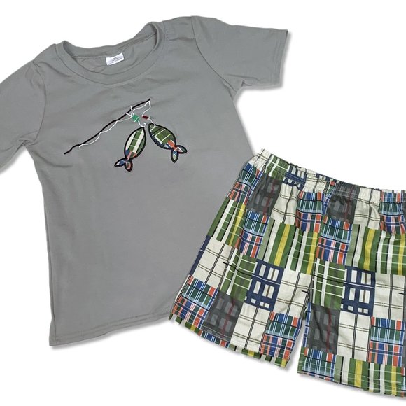 Other - NEW Boutique Boy Fishing 2pc spring outfit short set